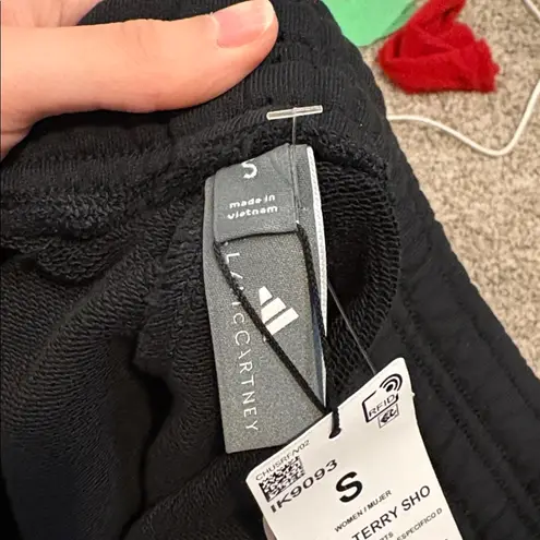 NWT Adidas by Stella McCartney Black High Rise French Terry Shorts Sweats S