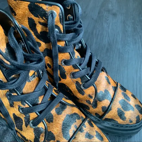 Schutz  Maylova Leopard Lug Sole Combat Boot thumbnail 3