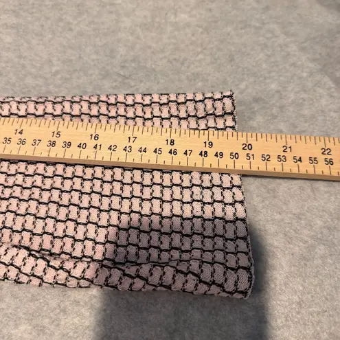 Ming Wang Coquette Blazer Cardigan Womens XL Pink Black Acrylic Tweed Buttons