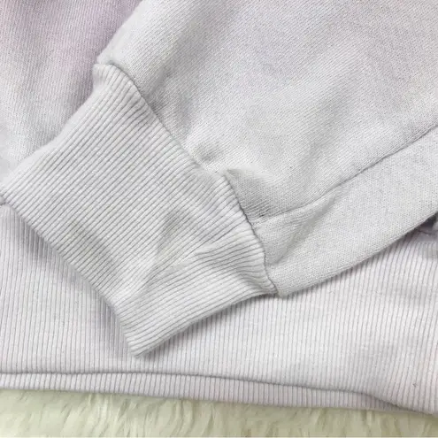 MONROW Revolve Purple Ombre Sweatshirt Top Ruffle Shoulder Cotton Size Large New