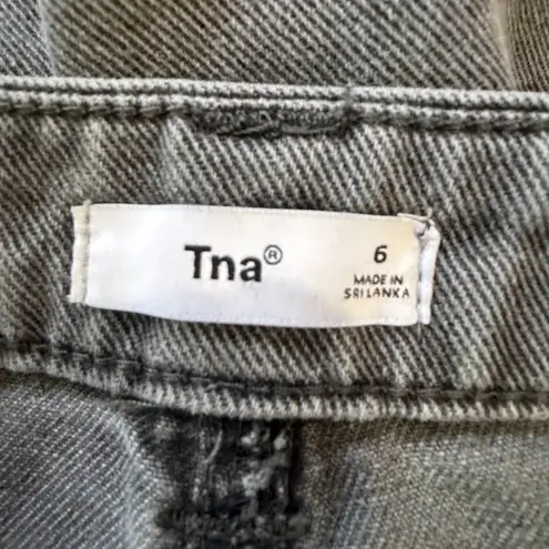 Aritzia TNA Grey Denim Jeans Wide Leg Size 6