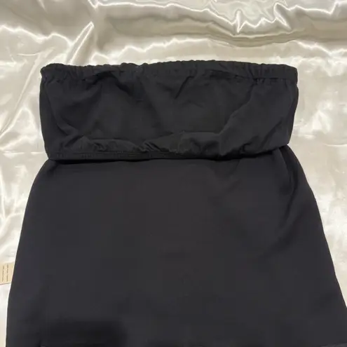 NWT Donni Satiny Tube Top Medium Black Satin Revolve Chic