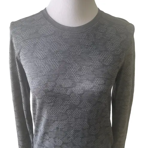 Lululemon  Breeze By Long Sleeve Polar Spots Lunar Rock / Graphite Grey Size 10