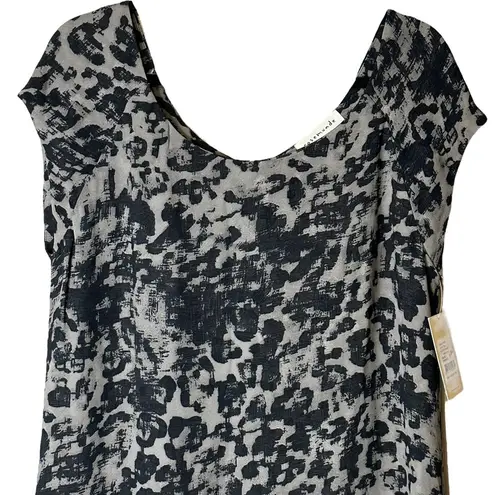 Rosemunde Copenhagen Blurred Animal Print Dress Size 42 NWT Viscose #6045 Black