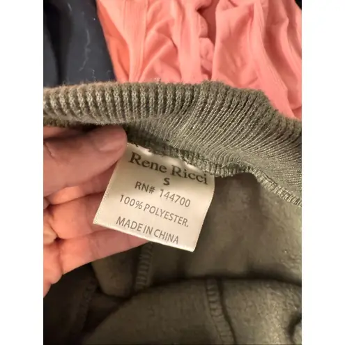 Rene Ricci Olive Green Joggers Sweatpants Women’s Size S Cozy Fleece Lined