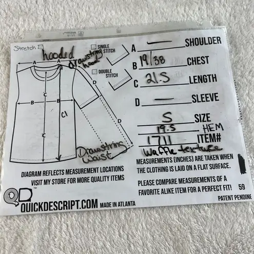 Christopher & Banks Waffle Weave Vest Womens S Green Sleeveless Hooded Full Zip