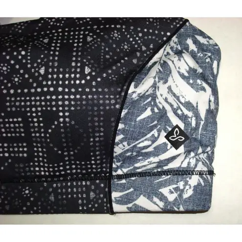 prAna NWT Womens Black Blue M Pilates  Yoga Strappy White Top Bra New Riestling