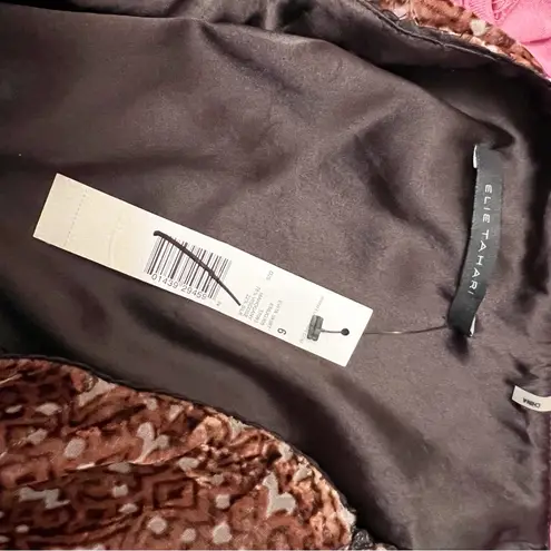 Elie Tahari Mahogany Evita Silk Blend Midi Skirt A-line NEW Lined Size 6 Mosaic