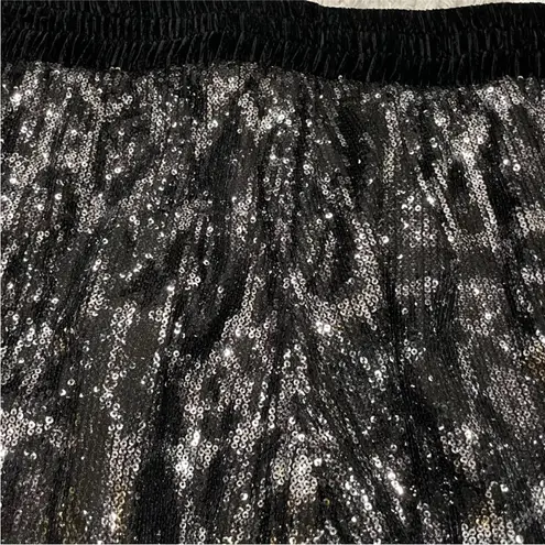 RtA Ash Metallic Sequin Leopard Track Pants Medium M