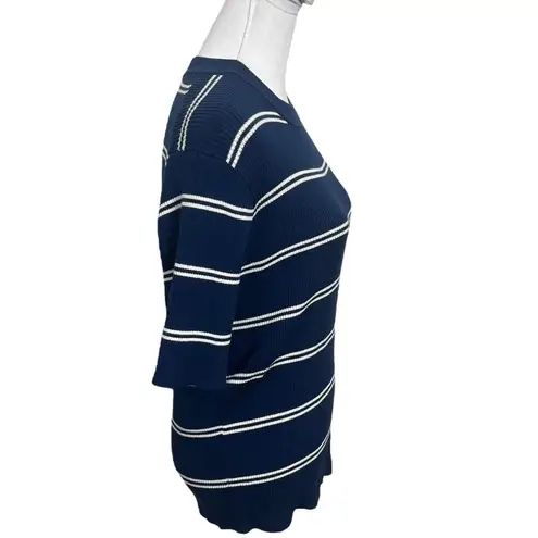 Sandro Paris Stripe Wool Blend Sweater Blue Keith Crew Pullover Women’s Size S