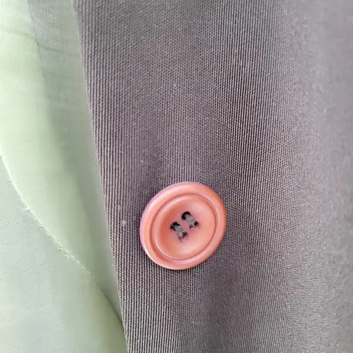 Mixit Longline Jacket Womens 12 Tall Green Stretch Notch Lapel Back Slit Career