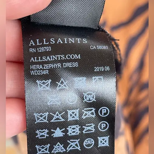 ALLSAINTS animal print slip dress size small