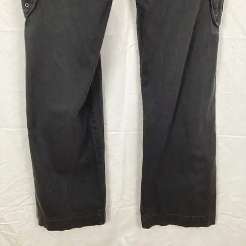Y2K Route Women 7/8 Black Cargo Midrise Pants Skater Punk Streetwear Utility Size undefined