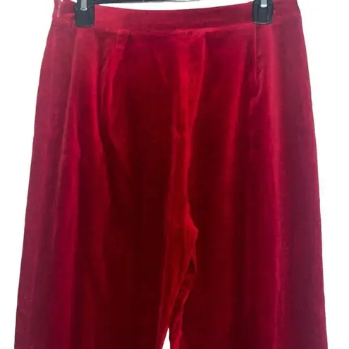 Etcetera red velvet pants 6