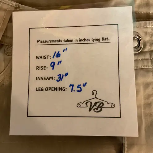 Kuhl Klaudette Straight Leg Cotton Khaki Tan Outdoors Hiking Pants Size 8Reg