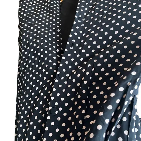 NWT, Boden Glorious British Style Polka Dot Dress Button Skirt Black Size 10