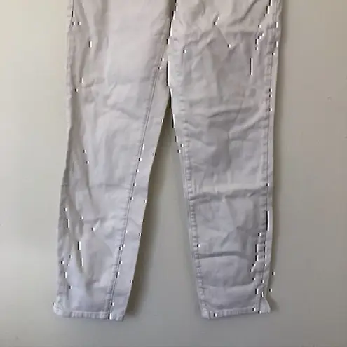 NOT YOUR DAUGHTERS NYDJ Solid White Cropped Crop Ankle Skinny Jeans 4 / 27"