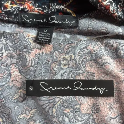 French Laundry New 1X Cardigan Jacket Open Front Cottagecore Dolman Black Brown