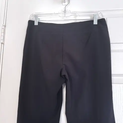 Bisou Bisou VTG Size 2 Black Wide Leg Bootcut Slacks Pants Michelle Bohobot