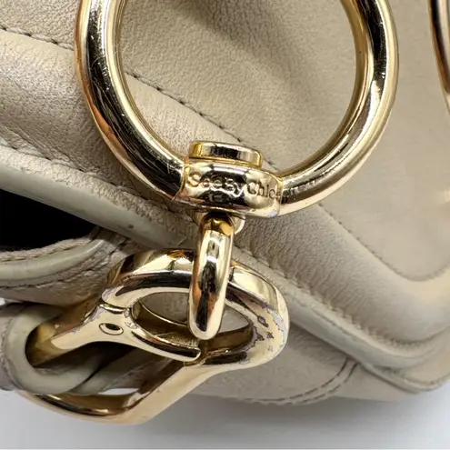See By Chloe Authentic Mara Crossbody Bag Cream Off White Leather Preowned