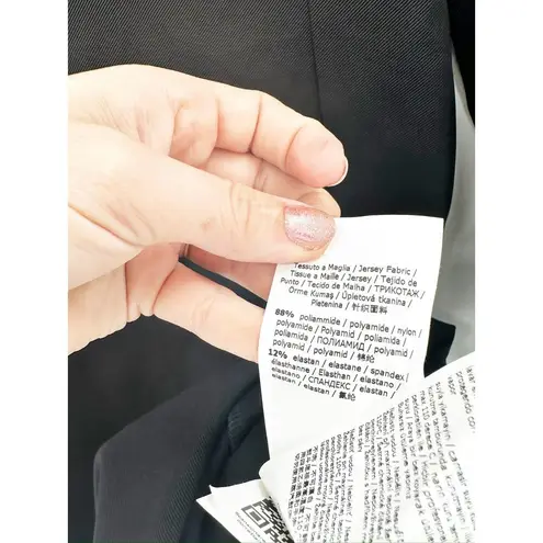 Max Mara Black Onore Long Sleeve Jersey Midi Dress Size 12