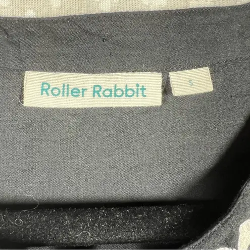 Roller Rabbit Black White Embroidered Tiered Maxi Dress