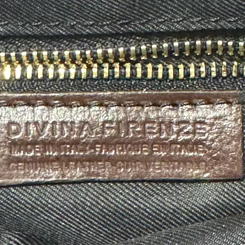 Divina Firenze Green Croc Embossed Leather Shoulder Bag Made in Italy