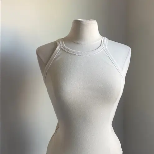 Imogene and Willie Racerback Tank Womens Sz LG Cream Heavyweight Cotton