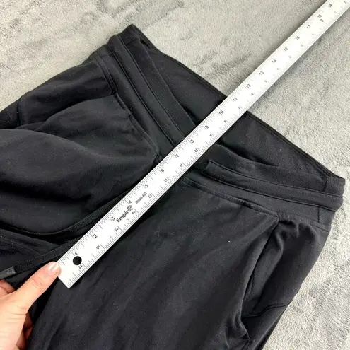 Lululemon  Womens Jogger Size 4 Black High Rise 28" Soft Pockets Logo Athleisure