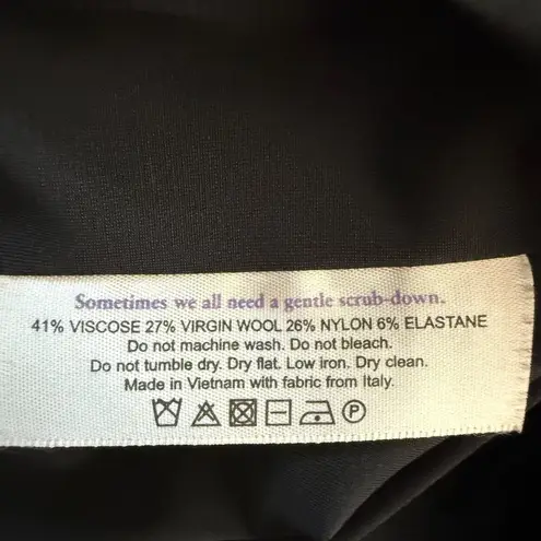 MM.LaFleur M.M. LaFleur The Pamela Dress - Tuxedo Women's 8 Black V-Neck Wool Pencil Career