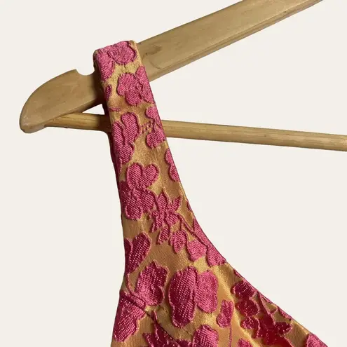 Jill Jill Stuart Pink Floral Jacquard Sweetheart Cocktail Midi Dress Size 0