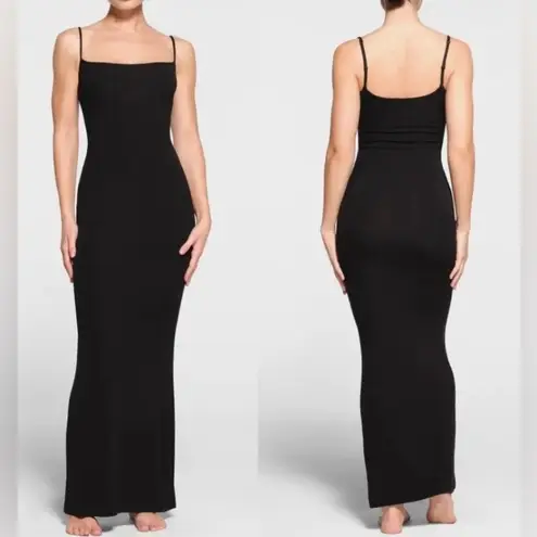 SKIMS NWOT Soft Lounge Long Slip Dress Onyx Black Size Small