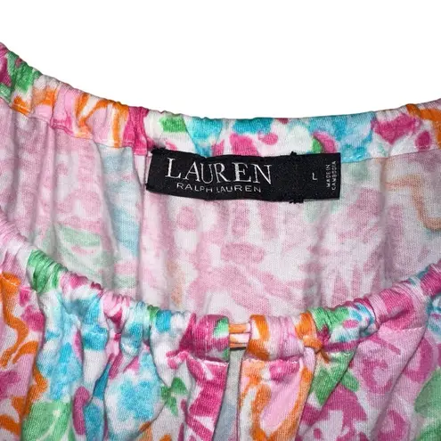 Ralph Lauren Lauren  Womens Pink New Spring Ruffle Hem Summer Dress Gown Sz L