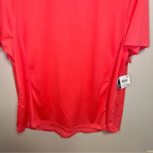 Karen Scott NWT Peach Orange Scoop Neck Short Sleeve T-Shirt XL Moisture Wicking