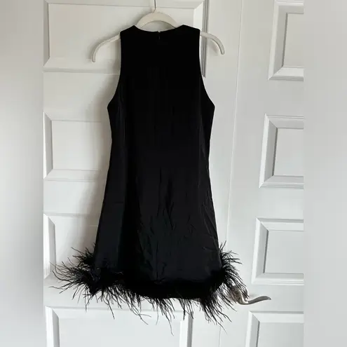 Mac Duggal  Feathered Hem High Neck Sleeveless‎ A
Line Dress Mini Dress 2