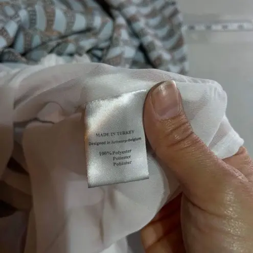 CKS Women's Giraffe Print Cap Sleeve Elastic Waist Mini Dress Blue Black Small