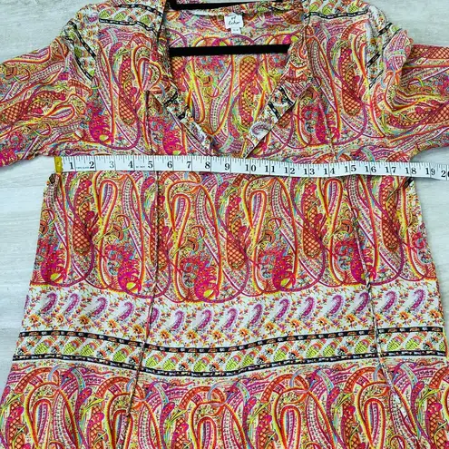 Echo Paisley Pom Pom tassel swimsuit coverup