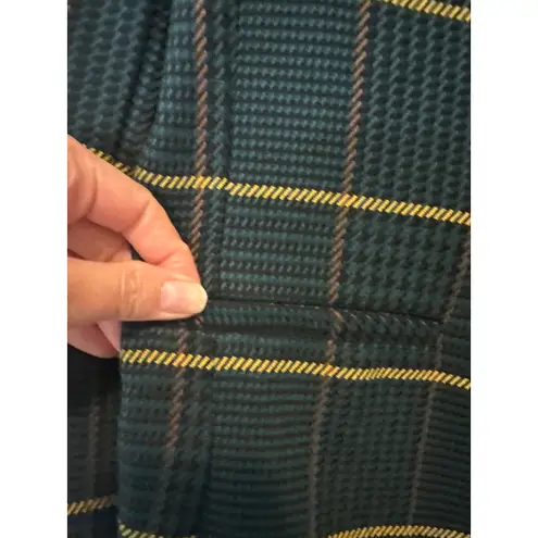 ANINE BING Madeleine Green Plaid Double Breasted Blazer Size Small