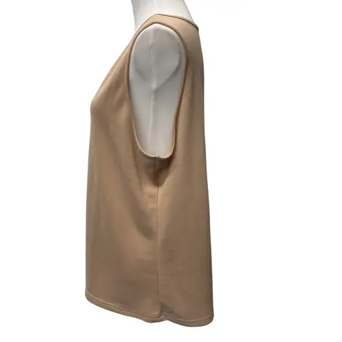 NYDJ Not Your Daughters Jeans Women's V-neck Knit Tank Top Size L/XL Tan Brown