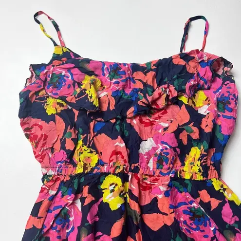 Justify Women's Thin Adjustable Strap Floral Elastic Waist Dress Sz M