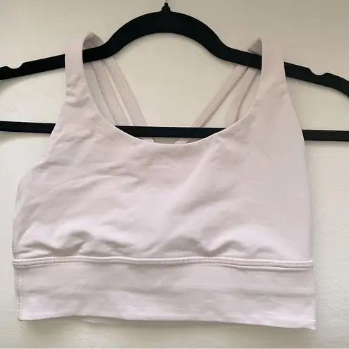 Lululemon  Energy Sports Bra Long Line Light Pink Size 4