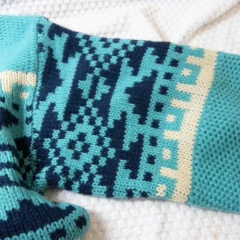 Weatherproof NEW Fair Isle Pullover Sweater, Turqouise, Size Large