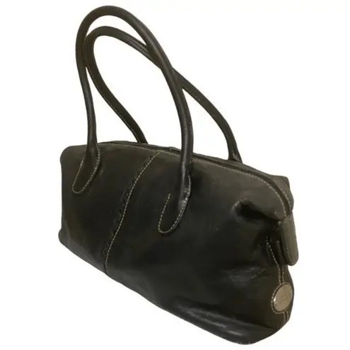 Valerie Stevens Black Leather Shoulder Bag