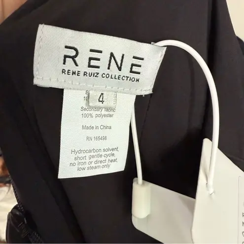 Rene Ruiz Collection Chiffon Cape Gown Floral Multi Women’s NWT Black Size 2