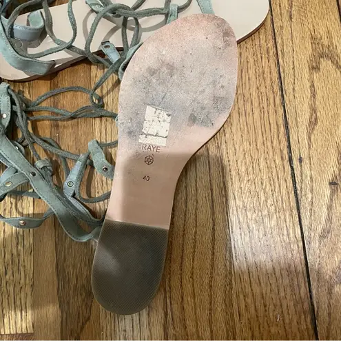 Raye Shanna Olive Green Gladiator Suede Sandals Size 40 (US 9.5)