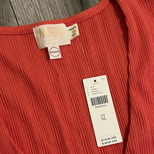 Nation Ltd NWT Anthropologie Leticia Halter Tank | Ginger Terra Cotta | XL