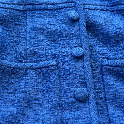 Proenza Schouler White Label Cropped Tweed Blazer Royal Blue Size 4 NWOT