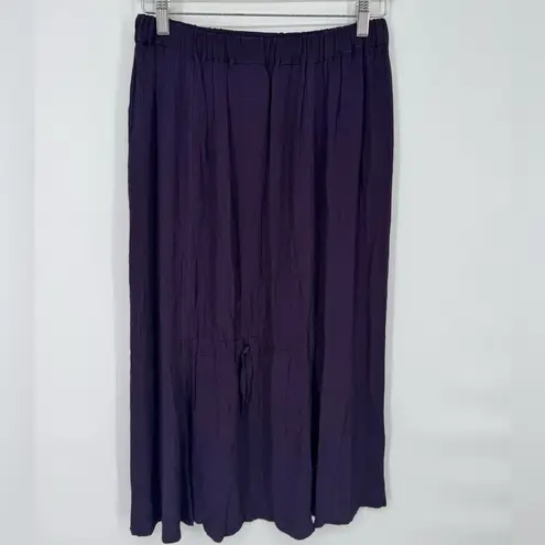 Flax by Jeanne Engelhart Purple Midi Skirt Med