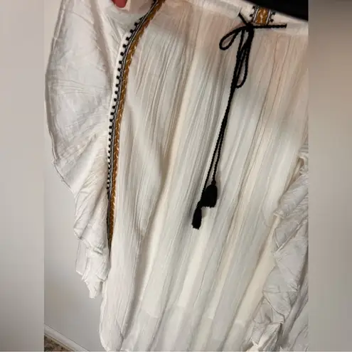 Talisman NWT Bohemian Ruffle Embroidered 100% Cotton Dress Size L Size L