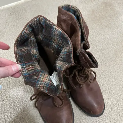 Mudd  brown slouch ankle boots size 10